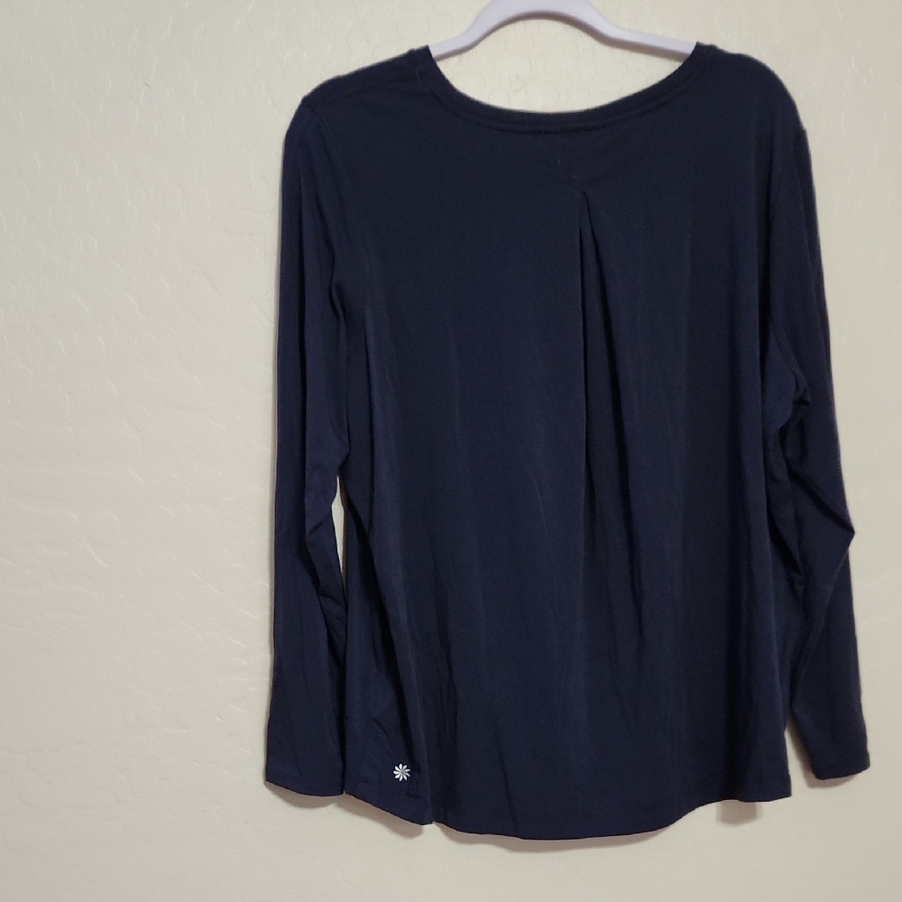 Elegant Navy Long Sleeve Women's Top - Picture 7 of 7
